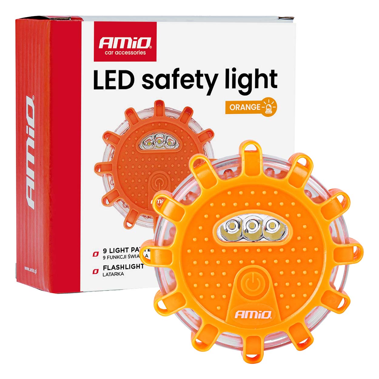 LED-advarselslampe med orange advarselslys