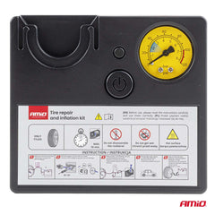 Kompresor 12V z manometrem do opon samochodowych
