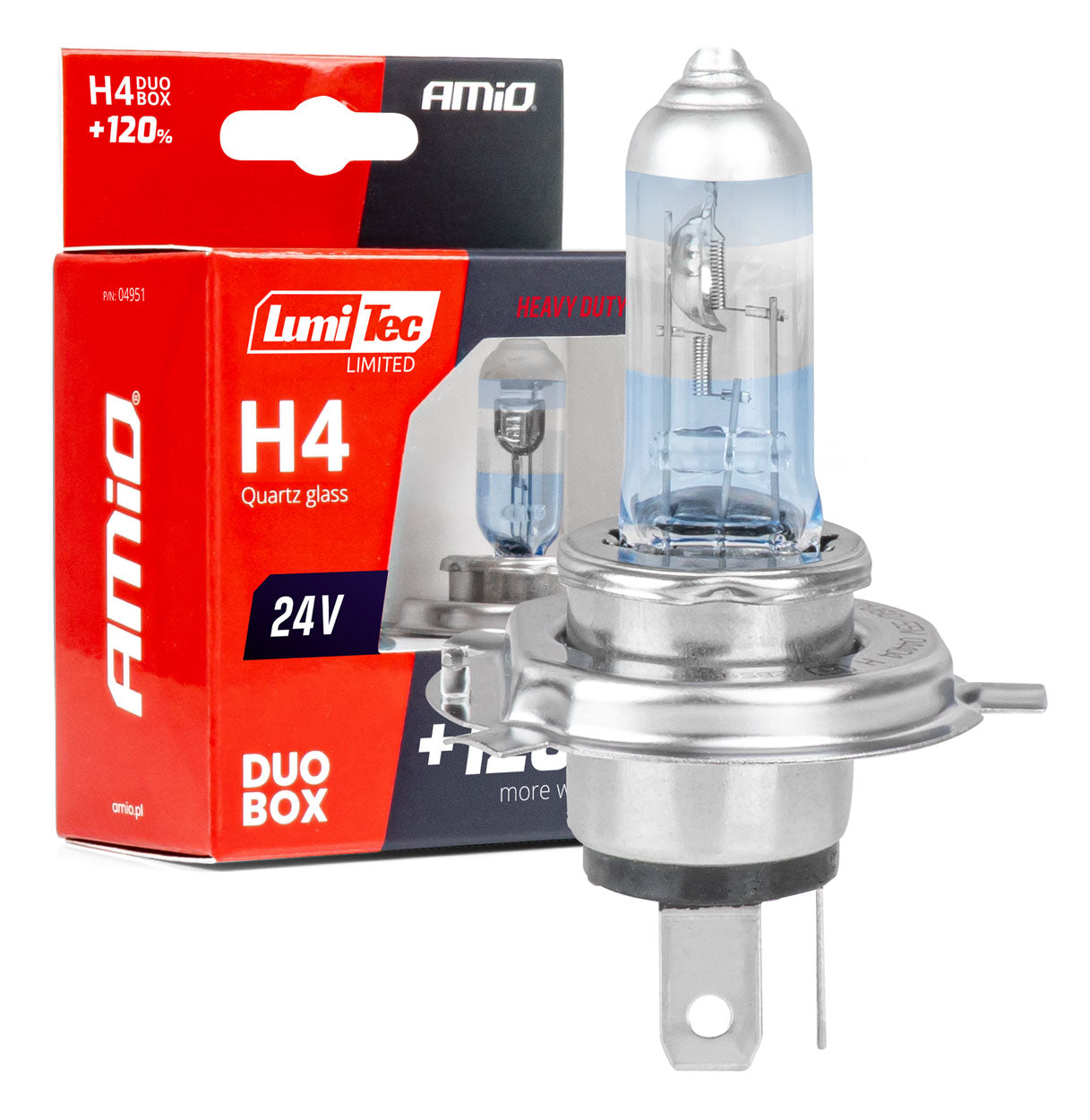 Żarówki halogenowe H4 24 V 75/70 W LumiTec LIMITED +120% DUO