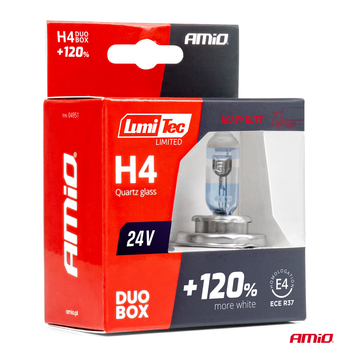 Żarówki halogenowe H4 LumiTec LIMITED +120% do świateł mijania i drogowych