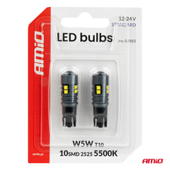 Żarówka LED T10 z 10 diodami SMD 2525