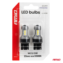 LED-pære 7443 med 15 SMD 3030 LED'er