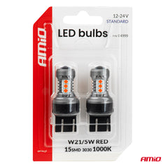 Żarówka LED 7443 W21/5W z 15 diodami SMD 3030