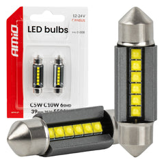 Żarówka LED CANBUS 39 mm z 6 diodami SMD 2525 i białym światłem