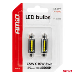 Biała żarówka LED 39 mm z CANBUS do pojazdów