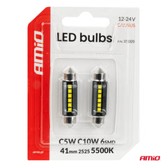 Żarówka LED z 6 diodami SMD 2525 i białym podświetleniem