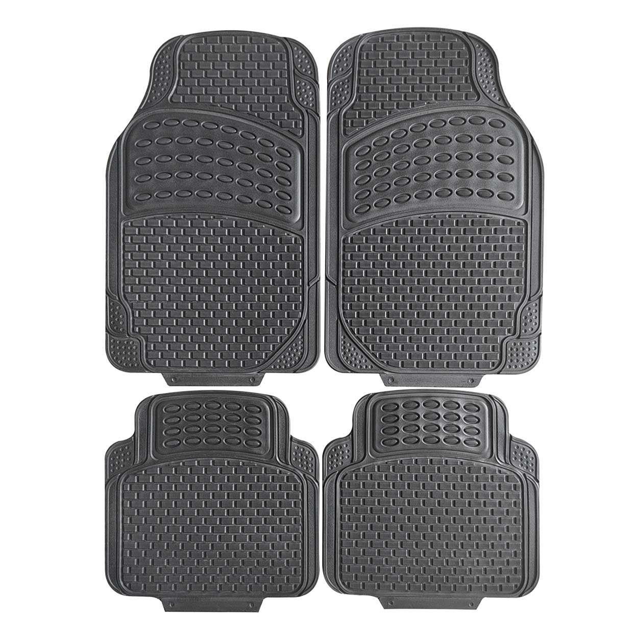 Komplet 4 uniwersalnych czarnych dywaników samochodowych z PVC