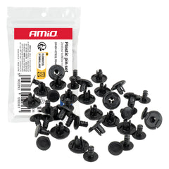 Zestaw 20 plastikowych spinek rozporowych, długość 10 mm, średnica 6,5 mm