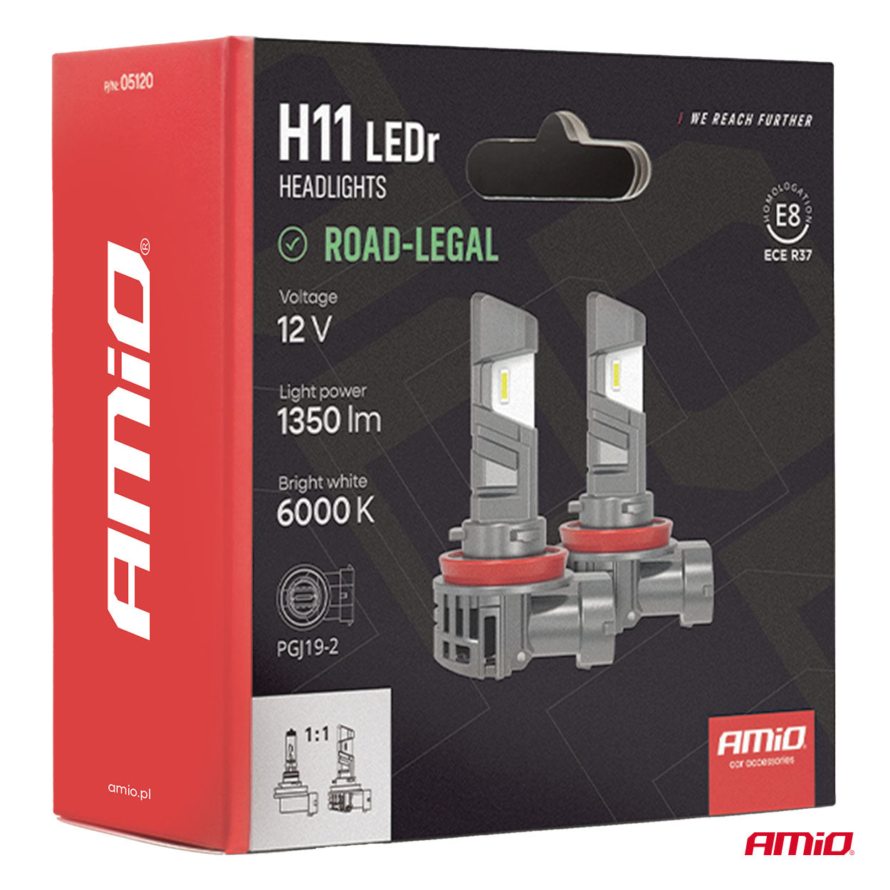 Żarówki LED H11 do reflektorów o mocy 18 W