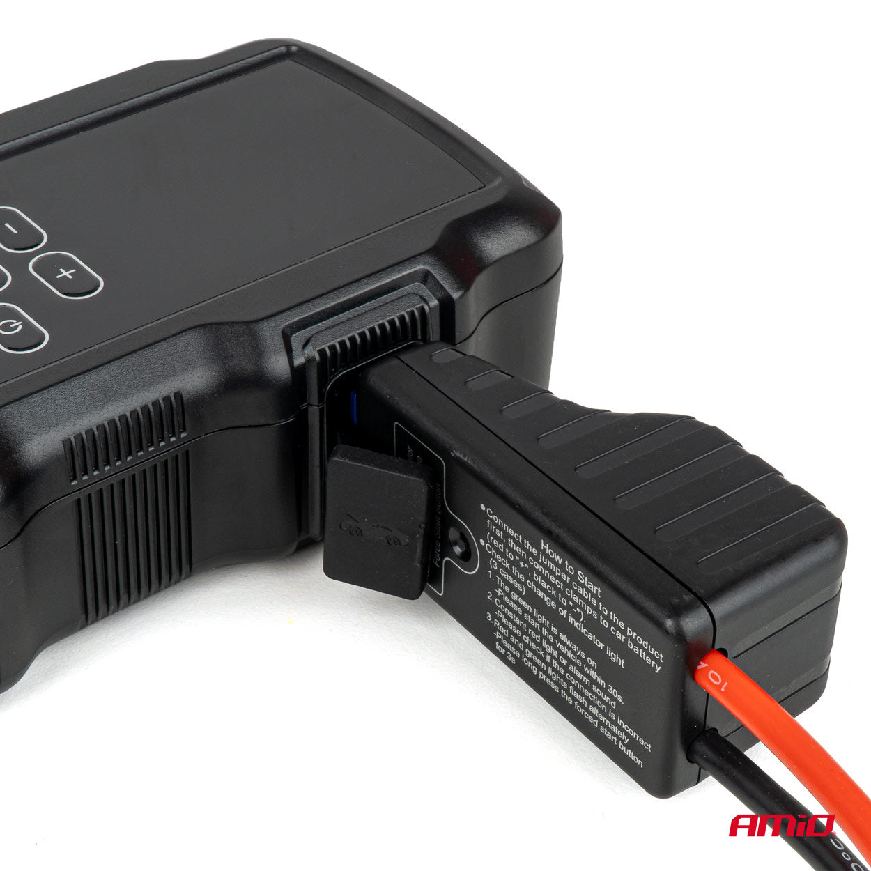 Jump starter 12V 4-i-1 med kompressor og USB-porte