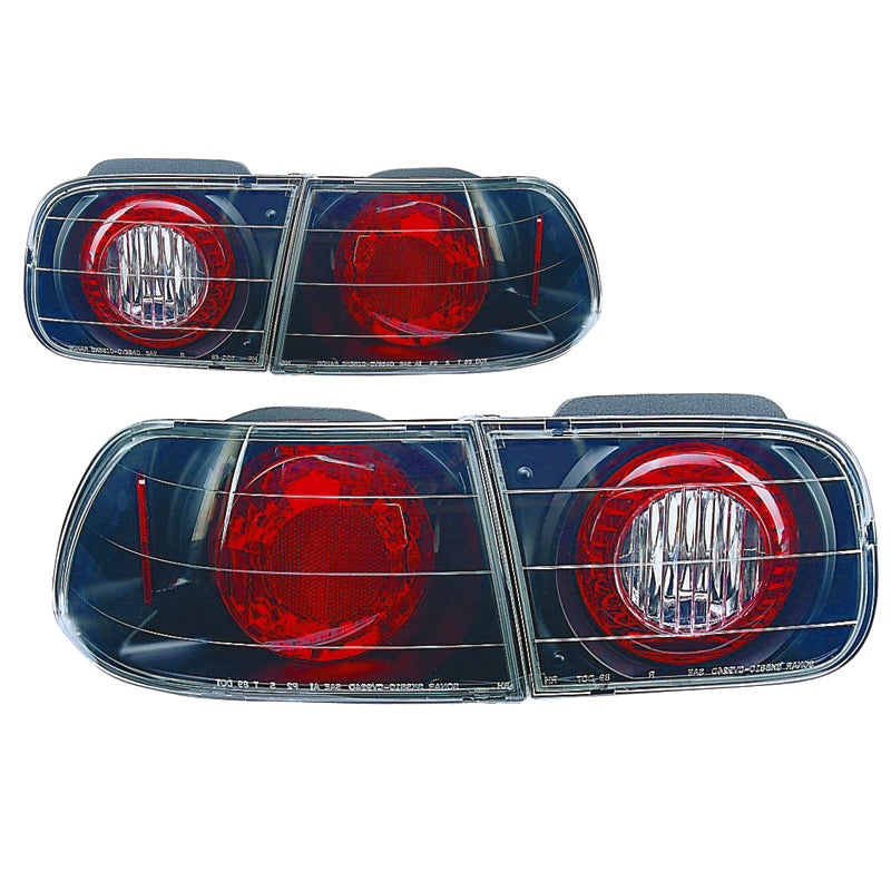 Czarne tylne lampy do Civic '92 2/4D