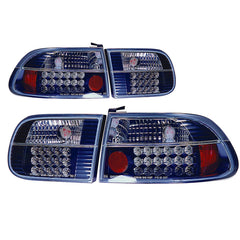 Czarne tylne lampy LED do Civic 1992 3-drzwiowy