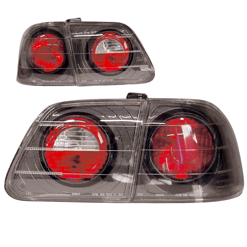 Tylne lampy czarne/carbon do Civic 4D 1999