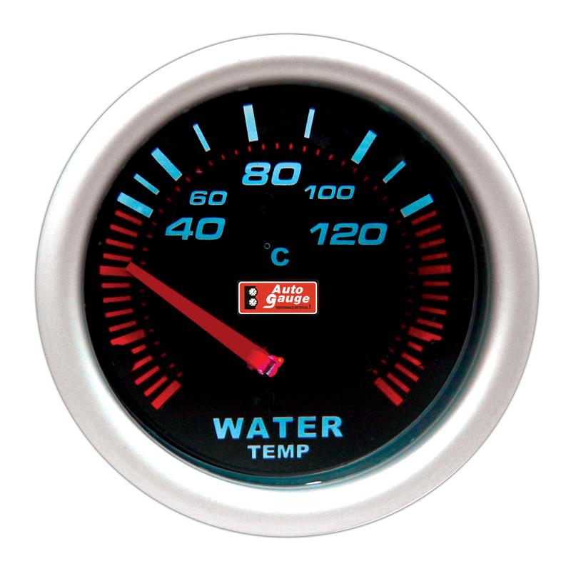 Wskaźnik temperatury wody czarny 5,8 cm Auto Gauge