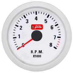 Obrotomierz biały 2 cale Auto Gauge