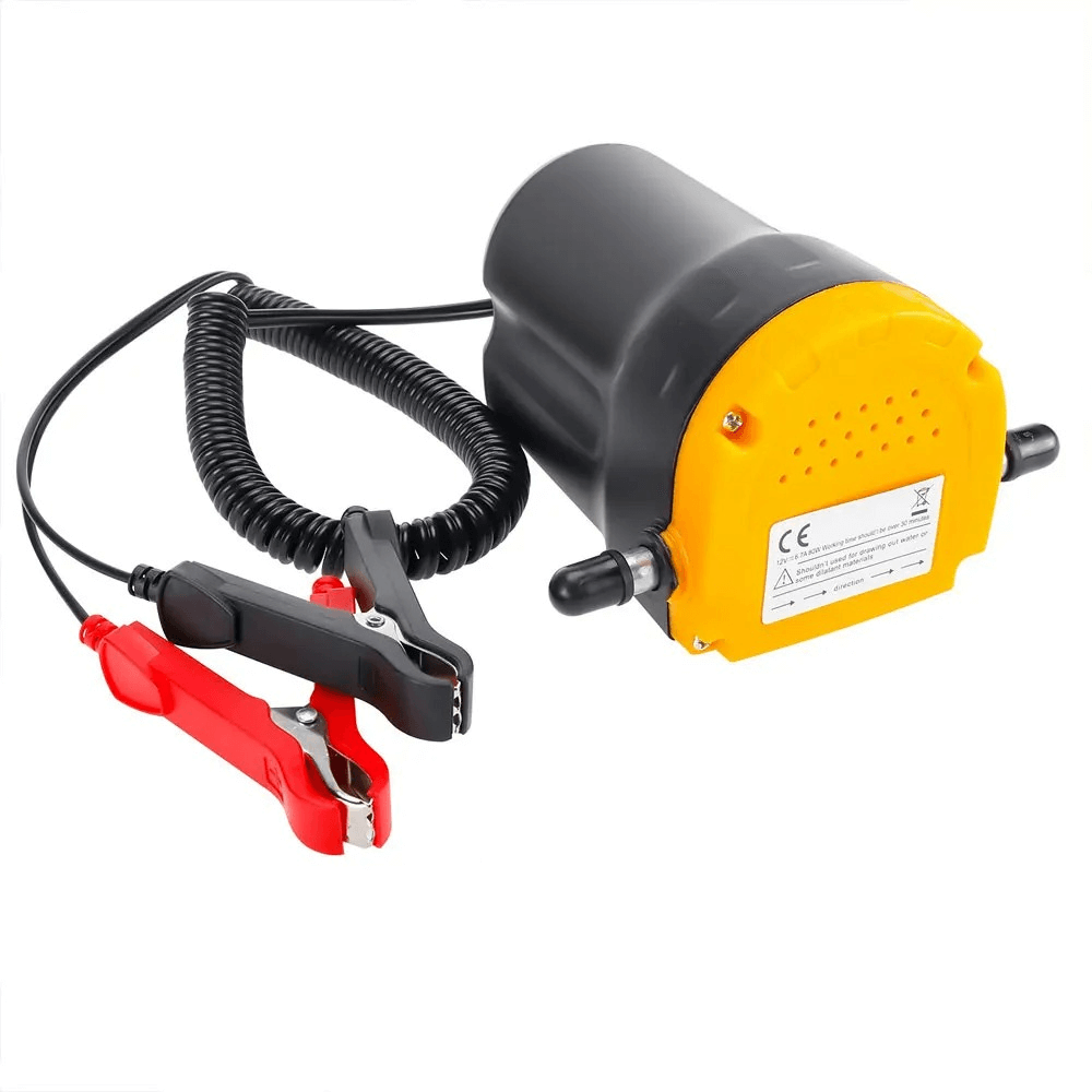 Pompa oleju 12V – 80W (3–4 l/min) elektryczna pompa do oleju silnikowego i oleju napędowego z zaciskami.