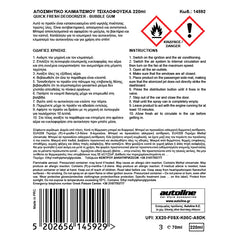 Dezynfekcja klimatyzacji i neutralizator zapachów o aromacie gumy balonowej 220 ml