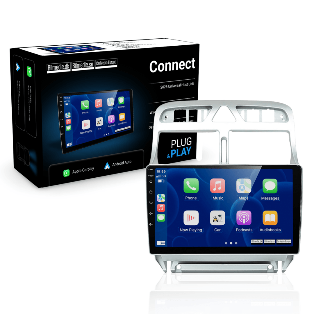 Peugeot 307 02-13 - 9" Radio m. Apple CarPlay og Android Auto