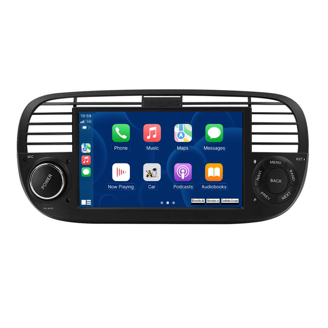 Fiat 500 07-15 - radio 7" z Apple CarPlay i Android Auto 