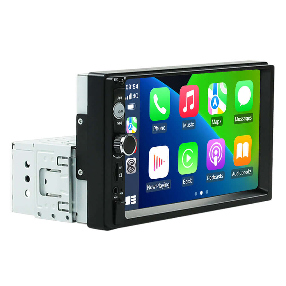 Uniwersalne radio 1-DIN 7" z Apple CarPlay i Android Auto (przewodowo) – Carmedia24.pl