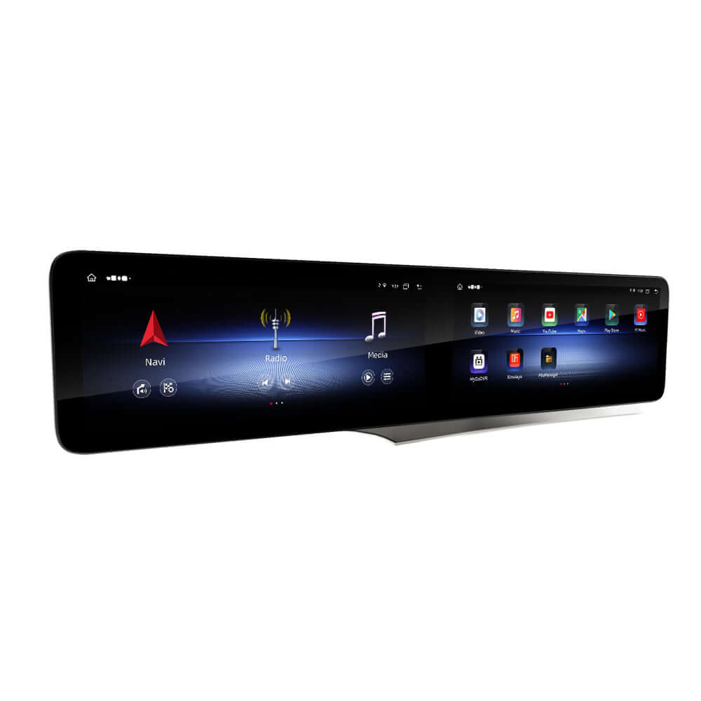 Mercedes C/GLC - 2x 12.3" skærm m. Apple CarPlay og Android Auto – Bilmedie.dk