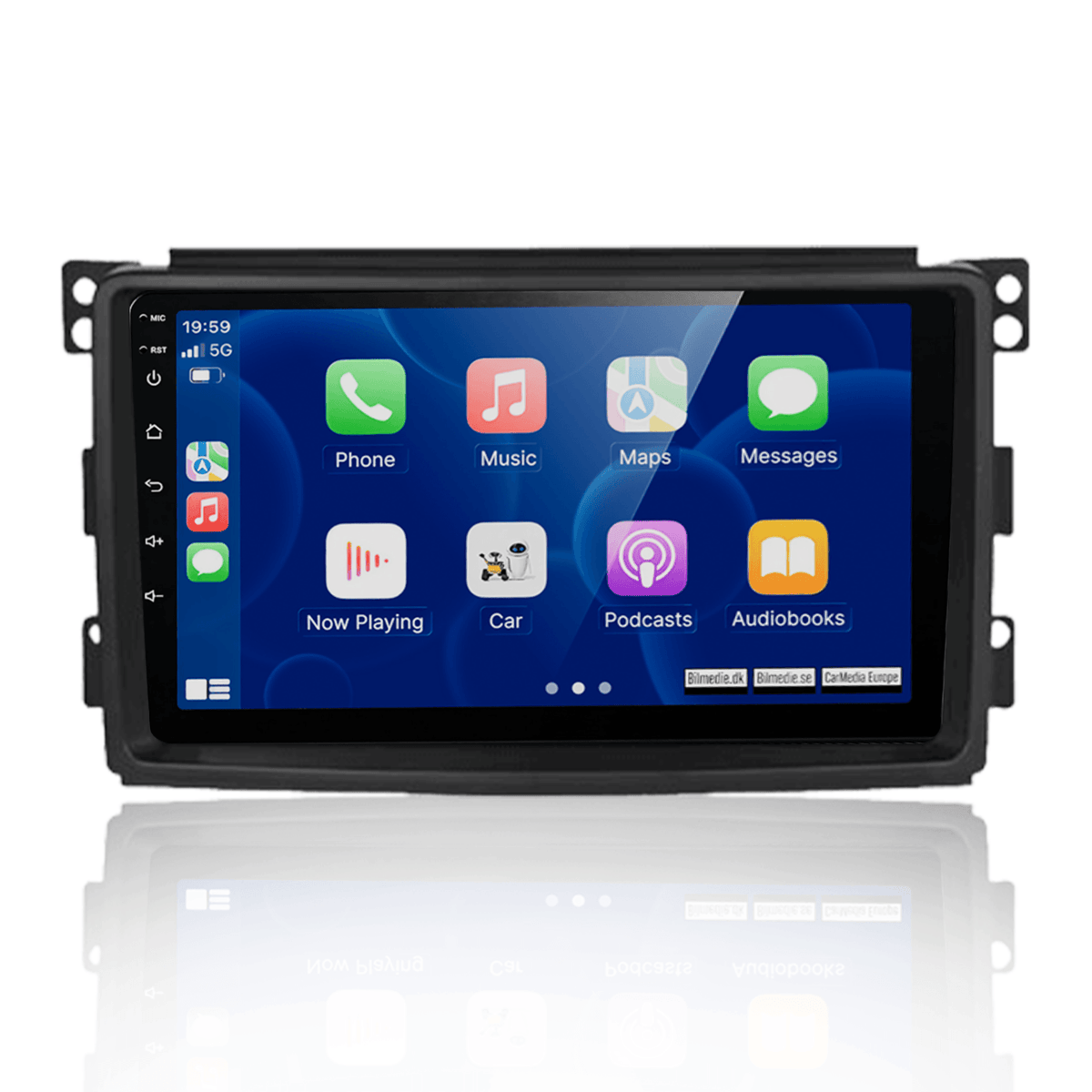 Smart Fortwo 2005-2010 – radio 9” z bezprzewodowym Apple CarPlay i Android Auto 