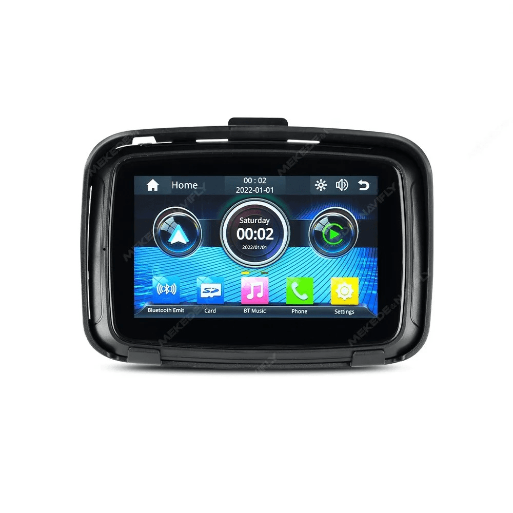 5” CarPlay do motocykla z etui – bezprzewodowy ekran Apple CarPlay i Android Auto z intuicyjnym interfejsem.