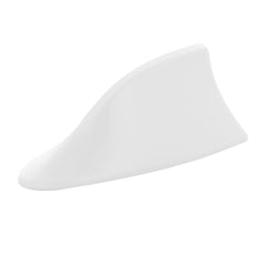 Biała antena radiowa w designie shark fin z montażem samoprzylepnym