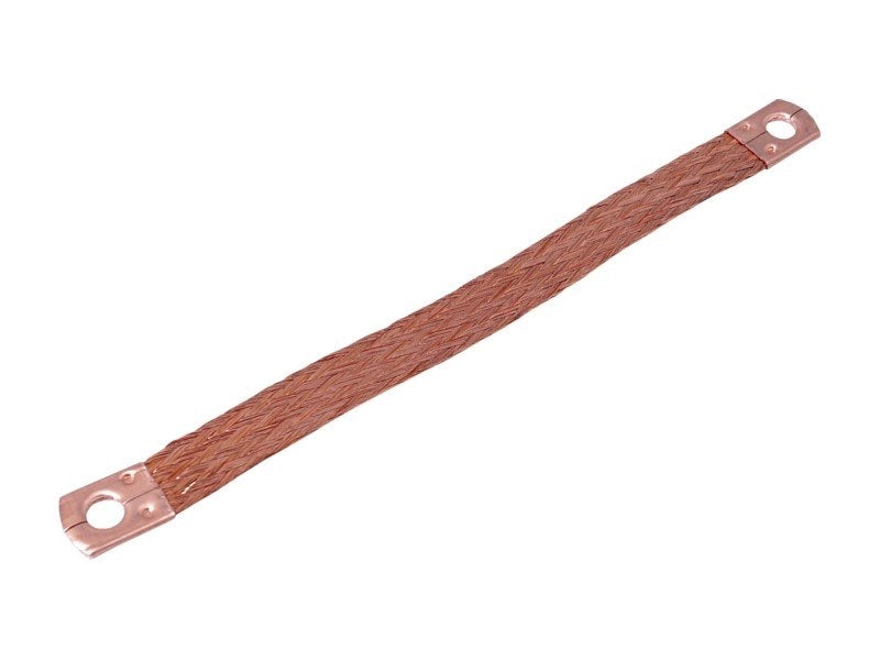 Plecionka miedziana 220 mm z oczkami po obu stronach