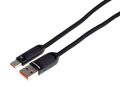 Kabel USB do USB-C z oplotem z mikrofibry i spiralną konstrukcją