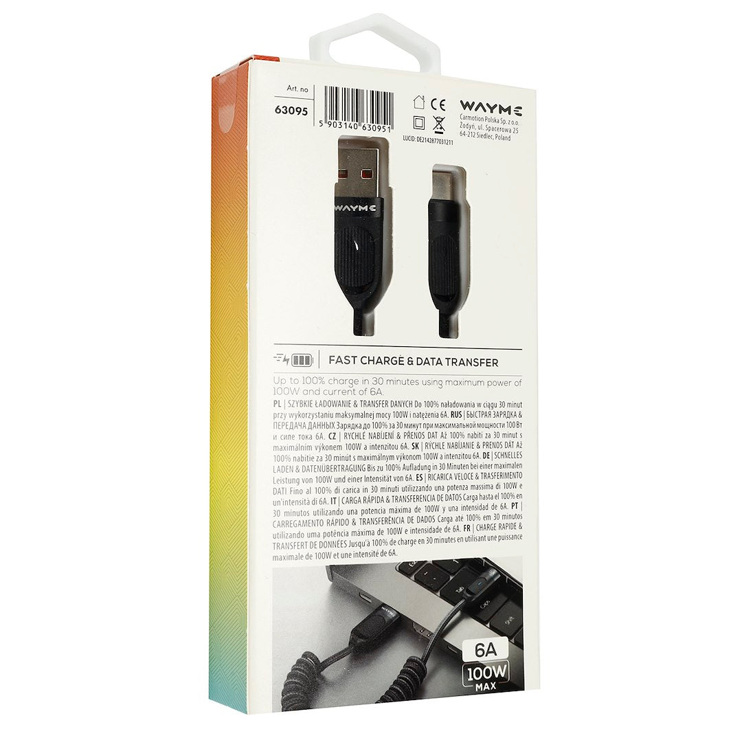 Pleciony kabel USB-C do ładowania i synchronizacji o mocy do 100W