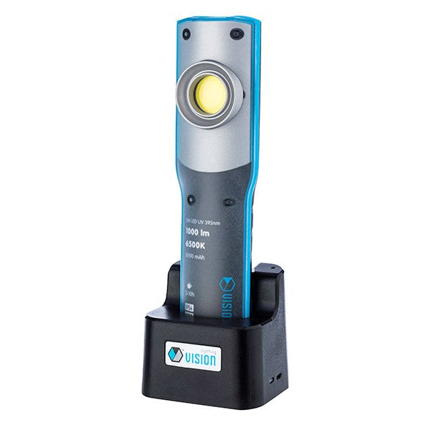 Akumulatorowa lampa robocza VISION z diodą 10W COB LED oraz UV 395 nm