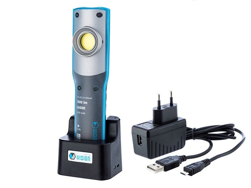 Lampa robocza z kilkoma poziomami światła i funkcją UV