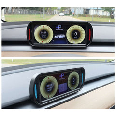 6.8" IPS HD HUD Skærm til Tesla Model 3/Y – Plug & Play Head-Up Display med kørselsdata og navigation.