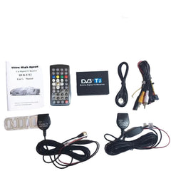 Odbiornik TV DVB-T2 do samochodu – pasuje do ekranów Bilmedie (HDMI i RCA) 