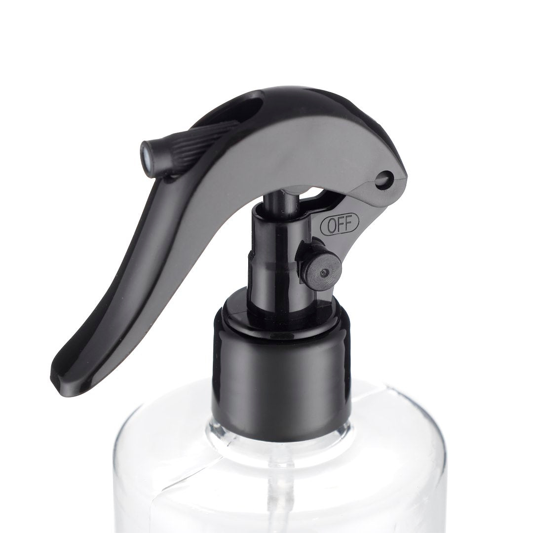 Przezroczysta butelka ze spryskiwaczem 500 ml z ergonomicznym uchwytem
