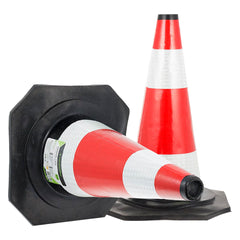 Pachołek ostrzegawczy z elastycznej gumy, 45 cm