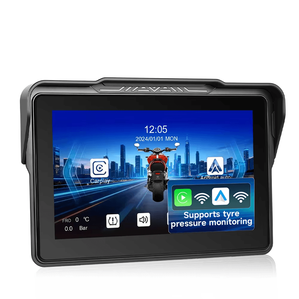 7-calowy ekran motocyklowy z CarPlay, Android Auto, AirPlay i TPMS 