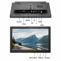 10,1" monitor HD LCD – mini ekran do samochodu, TV i komputera 