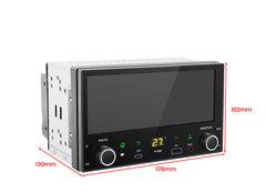 2DIN Touch Radio z ekranem 6.86" – bezprzewodowy Apple CarPlay i Android Auto (uniwersalne) 