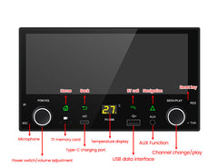2DIN Touch Radio z ekranem 6.86" – bezprzewodowy Apple CarPlay i Android Auto (uniwersalne) 
