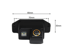 1080P Bakkamera til Citroën C4/C5/DS3/DS5 og Peugeot 308 – Integreret Nummerpladelyskamera (78 × 29 mm)