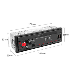 Uniwersalne radio 1-DIN z Bluetooth, FM i USB – odtwarzacz MP3 z wyświetlaczem LED