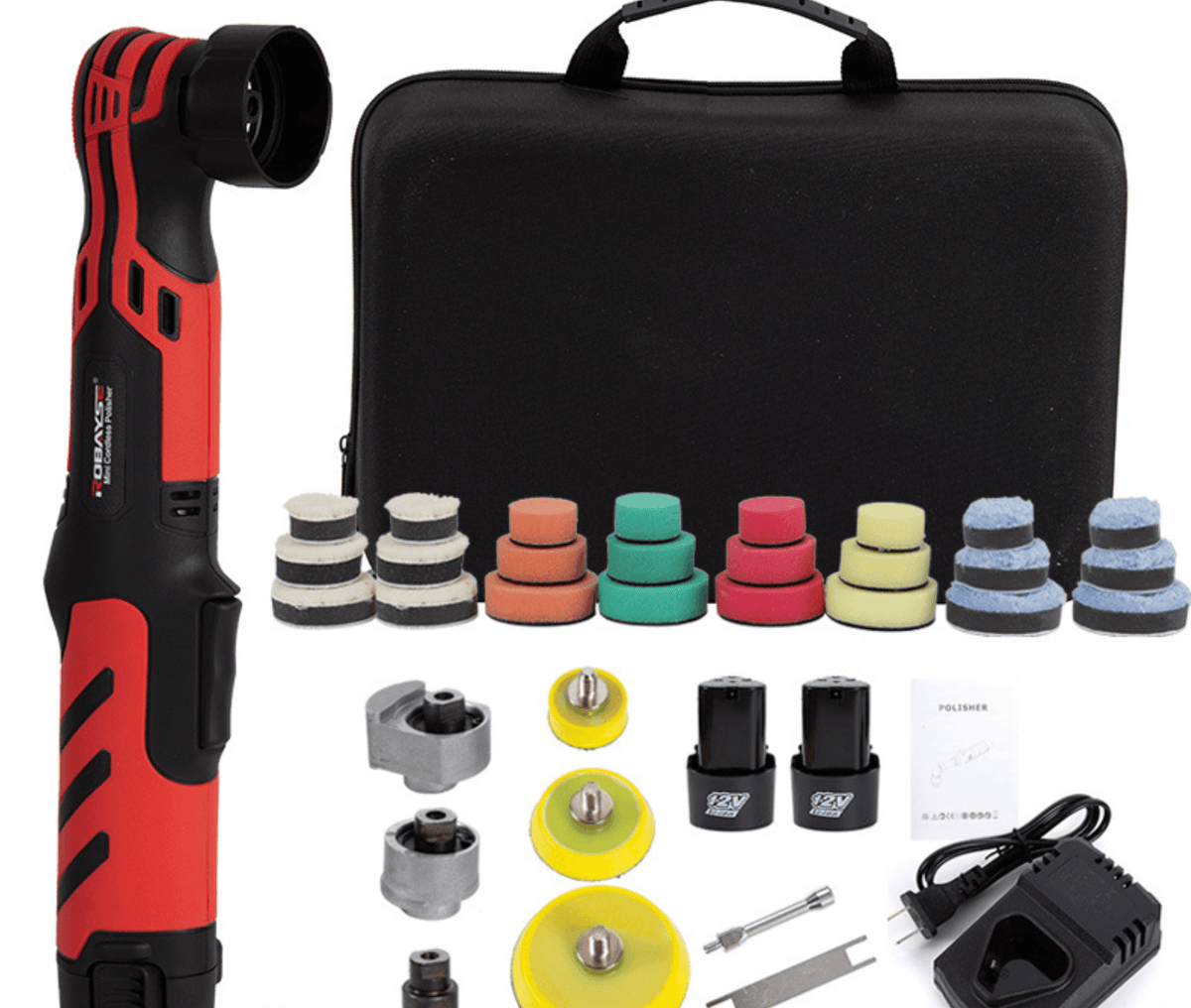 Mini polerka akumulatorowa 12V – 24 elementy z 2 akumulatorami 