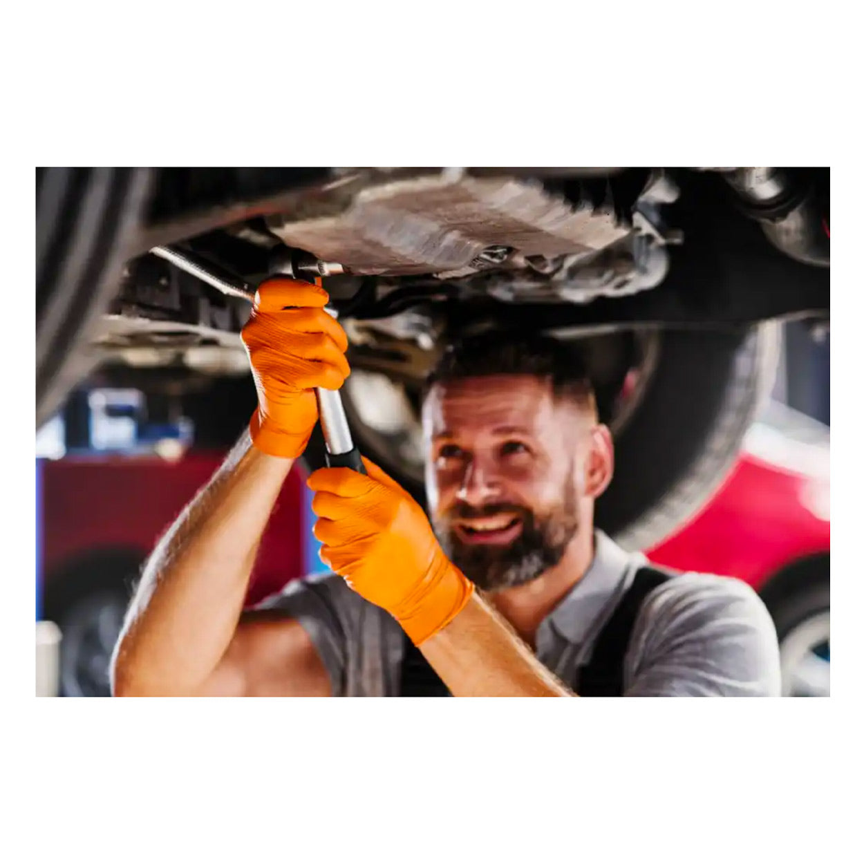 GoGrip orange arbejdshandsker i nitril