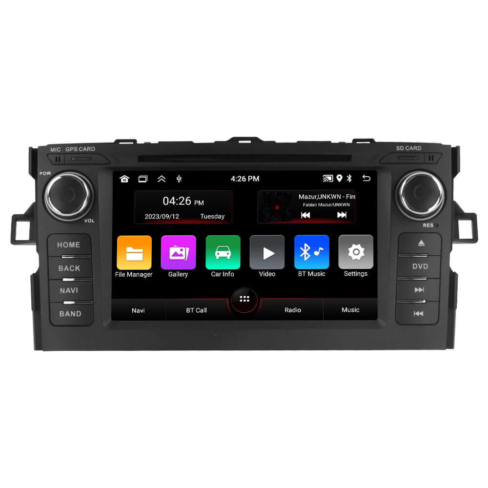 Toyota Corolla 06-12 – 7" Radio m. Apple CarPlay og Android Auto med moderne teknologi skærm.
