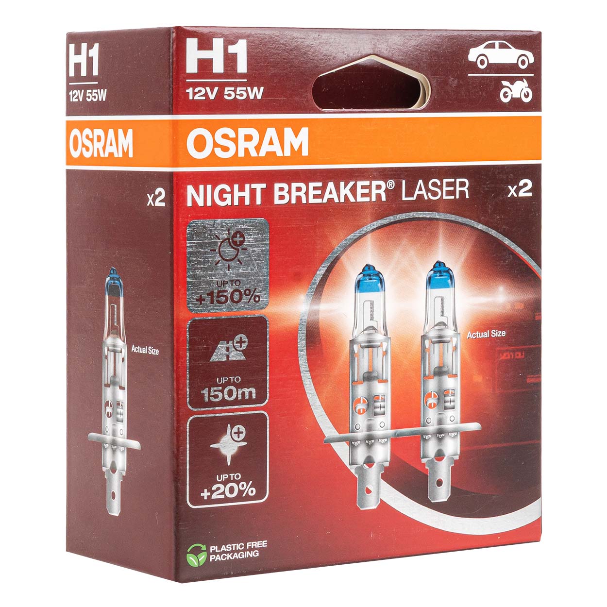 Żarówki halogenowe Osram H1 Night Breaker Unlimited 12 V 55 W, 2 szt.