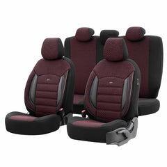 Uniwersalny komplet pokrowców samochodowych bordeaux SPORT PLUS 103
