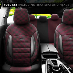 Komplet pokrowców z szwem AIRBAG w kolorze bordeaux