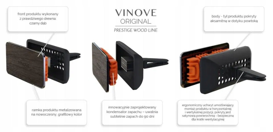 VINOVE Prestige London Riverwood bilduft til bilens ventilation